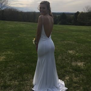 White Jovani Prom Dress